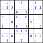 Судоку 9х9 #1627 легкий