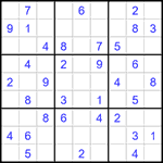 Судоку 9х9 #1628 легкий