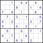 Судоку 9х9 #1634 легкий