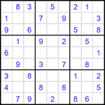 Судоку 9х9 #1637 легкий