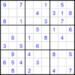 Судоку 9х9 #1638 легкий
