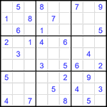 Судоку 9х9 #1539 средний