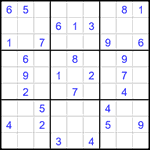 Судоку 9х9 #1554 средний