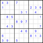 Судоку 9х9 #1568 средний