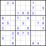 Судоку 9х9 #1575 средний