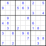 Судоку 9х9 #1581 средний