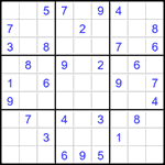 Судоку 9х9 #1582 средний