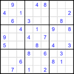 Судоку 9х9 #1589 средний
