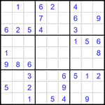 Судоку 9х9 #1591 средний