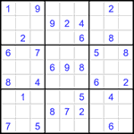 Судоку 9х9 #1592 средний