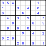 Судоку 9х9 #1596 средний