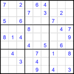 Судоку 9х9 #1597 средний