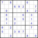 Судоку 9х9 #1598 средний