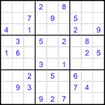 Судоку 9х9 #1599 средний