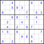 Судоку 9х9 #1601 средний