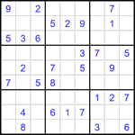 Судоку 9х9 #1603 средний