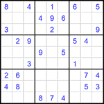 Судоку 9х9 #1604 средний