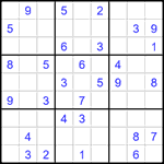 Судоку 9х9 #1605 средний