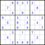 Судоку 9х9 #1606 средний
