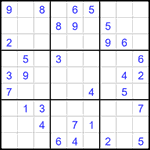 Судоку 9х9 #1607 средний