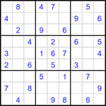 Судоку 9х9 #1608 средний
