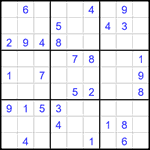 Судоку 9х9 #1609 средний