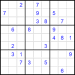 Судоку 9х9 #1531 трудный