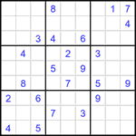 Судоку 9х9 #1533 трудный