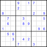 Судоку 9х9 #1535 трудный