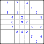 Судоку 9х9 #1536 трудный