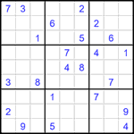 Судоку 9х9 #1537 трудный