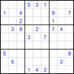 Судоку 9х9 #1539 трудный