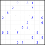 Судоку 9х9 #1543 трудный