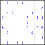 Судоку 9х9 #1549 трудный