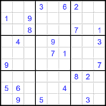 Судоку 9х9 #1550 трудный