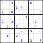 Судоку 9х9 #1551 трудный
