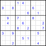 Судоку 9х9 #1552 трудный