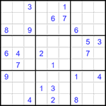 Судоку 9х9 #1554 трудный