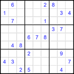 Судоку 9х9 #1555 трудный