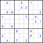 Судоку 9х9 #1557 трудный