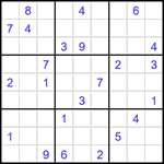 Судоку 9х9 #1558 трудный