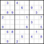 Судоку 9х9 #1560 трудный