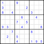 Судоку 9х9 #1561 трудный