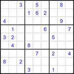 Судоку 9х9 #1563 трудный
