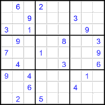 Судоку 9х9 #1565 трудный