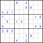 Судоку 9х9 #1566 трудный