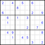 Судоку 9х9 #1568 трудный