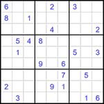 Судоку 9х9 #1570 трудный