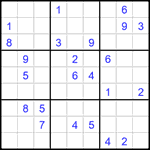 Судоку 9х9 #1584 трудный