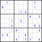 Судоку 9х9 #1585 трудный